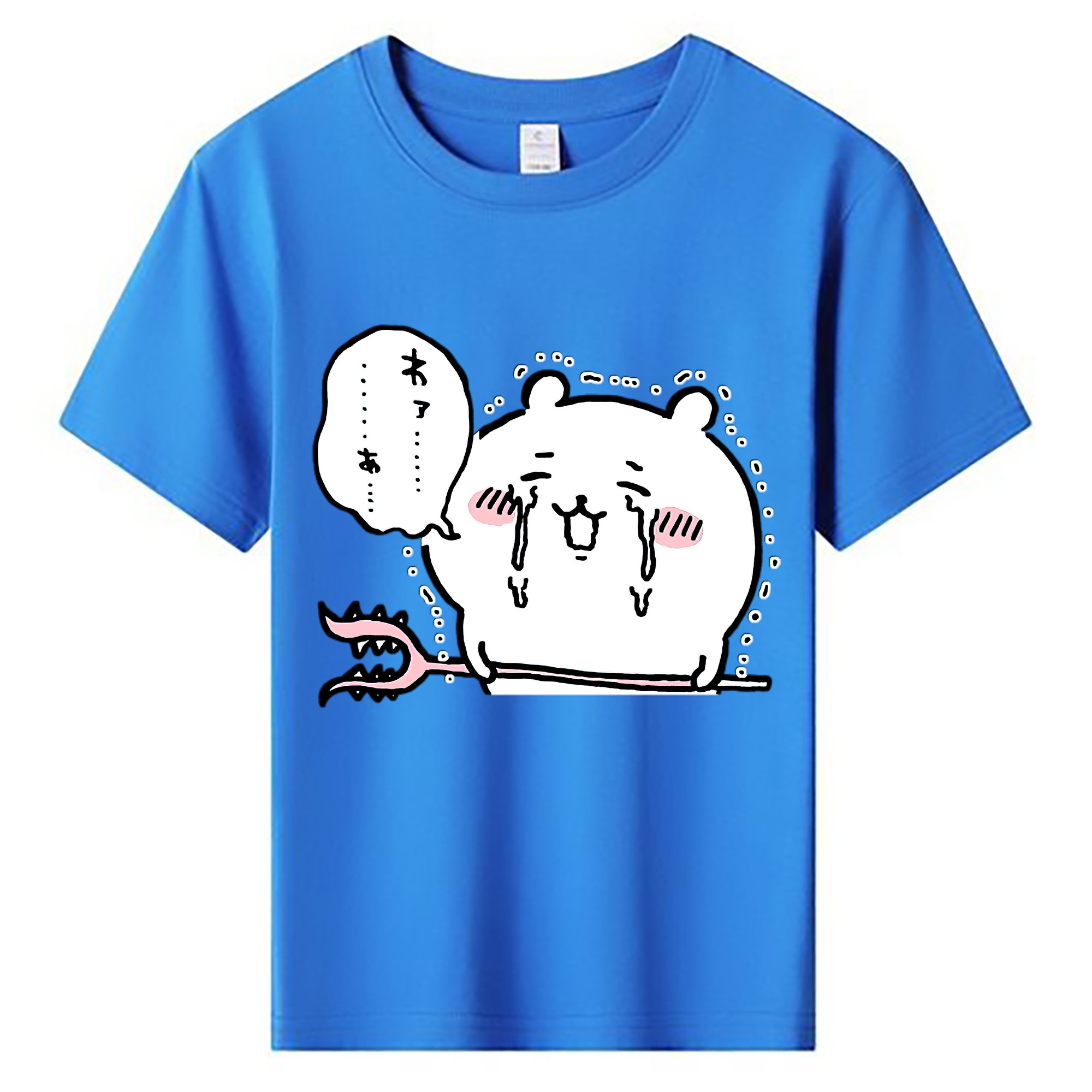 （画像用） ちいかわ ちいかわ Chii-kawa chiikawa 綿100％キッズTシャツ（フロントプリント）